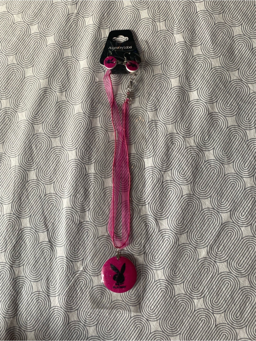 PLAYBOY Hot Pink Bunny Logo Pendant Necklace